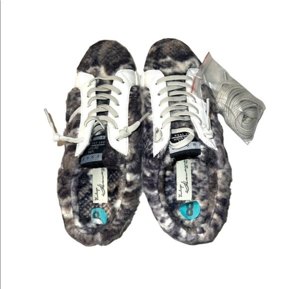 Vintage Havana Sneakers Clogs Snuggle Sherling Texture Snake Fleece Leather NEW - Picture 2 of 5